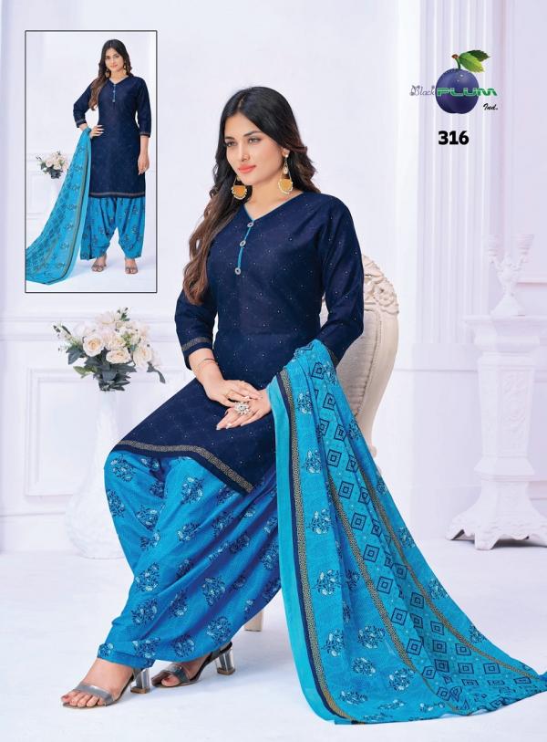 Black Plum Iconic Vol-3 Cotton Designer Readymade Suit